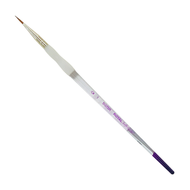 Royal Langnickel Soft-Grip Synthetic Sable Brush - Short Handle, Round #1