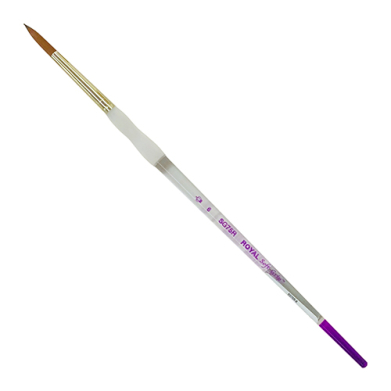 Royal Langnickel Soft-Grip Synthetic Sable Brush - Short Handle, Round #6