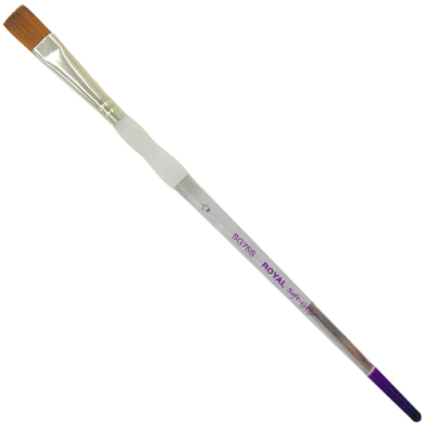 Royal Langnickel Soft-Grip Synthetic Sable Brush - Short Handle, Shader #10