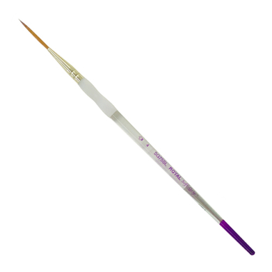Royal Langnickel Soft-Grip Synthetic Sable Brush - Short Handle, Script Liner #4