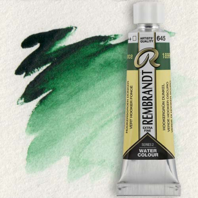 Royal Talens Rembrandt Watercolour - (0.6oz/20ml) Hooker Green Deep 645