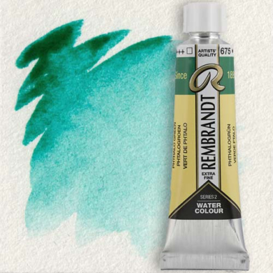 Royal Talens Rembrandt Watercolour - (0.6oz/20ml) Phthalo Green 675