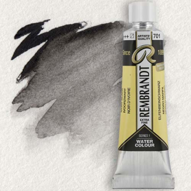 Royal Talens Rembrandt Watercolour - (0.6oz/20ml) Ivory Black 701