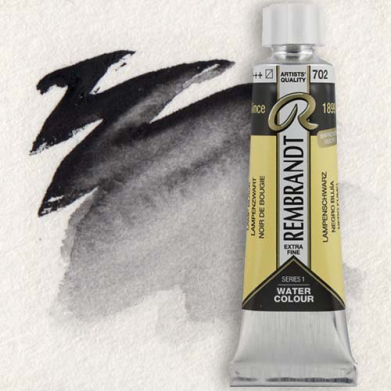 Royal Talens Rembrandt Watercolour - (0.6oz/20ml) Lamp Black 702