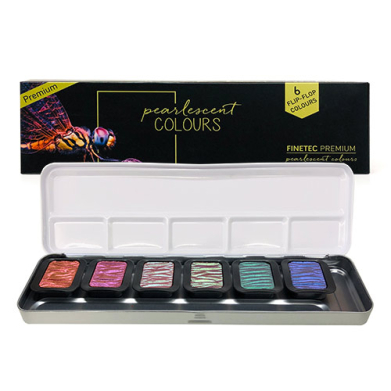 FineTec  Premium Pearlescent Watercolor Set - (6 Pack) Flip-Flop Colours