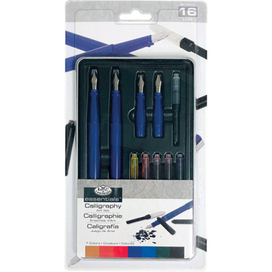 Royal Langnickel Essentials Calligraphy Fountain Pen Art Set - (16 Pieces) RSET-ART2511