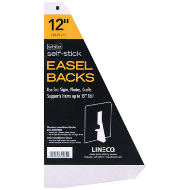 Lineco Self-Stick Easel Backs - (5 Pack) 12" White