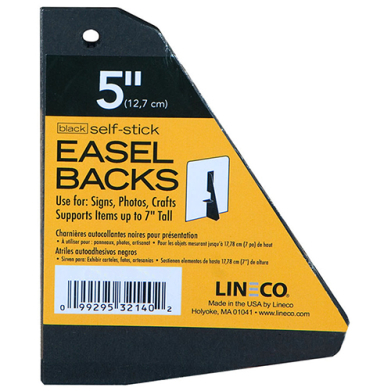 Lineco Self-Stick Easel Backs - (25 Pack) 5" Black