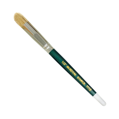 Royal Langnickel White Bristle Stencil Brush - Domed 1/2"