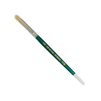 Royal Langnickel White Bristle Stencil Brush - Domed 1/4"