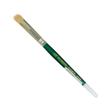 Royal Langnickel White Bristle Stencil Brush - Domed 3/8"