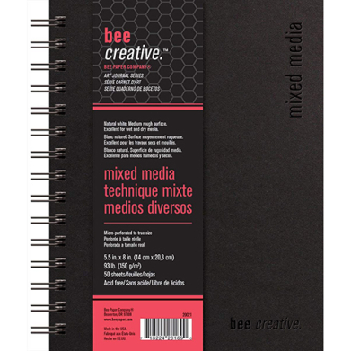 Bee Creative Mixed Media Art Journal 5.5" x 8" - (50 Sheets, 93lb)
