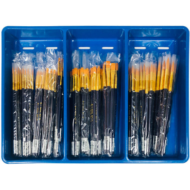 Royal Langnickel Brush Tray Classpack - (144 Pack) Economy Rounds & Shaders