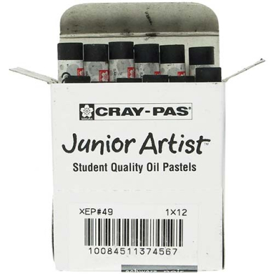 Sakura Cray-Pas Junior Artist Oil Pastels - (12 Pack) Black