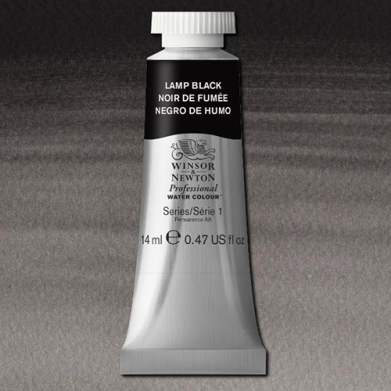 Winsor & Newton Professional Water Colour  (.47oz/14ml) Lamp Black