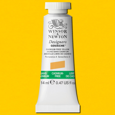 Winsor & Newton Designers Gouache  (0.47oz/14mL) Cadmium-Free Yellow