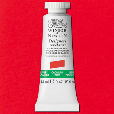 Winsor & Newton Designers Gouache  (0.47oz/14mL) Cadmium-Free Red