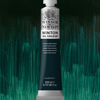 Winsor & Newton Winton Oil Colour Paint - (6.75oz/200ml) Phthalo Deep Green