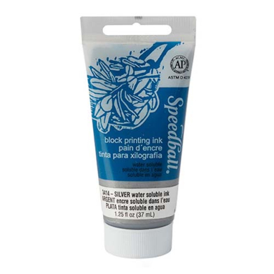 Speedball Block Printing Ink - (1.25oz/37ml) Silver