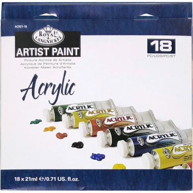 Royal Langnickel Essentials Acrylic Paints 0.71oz/21ml - (18 Pack)