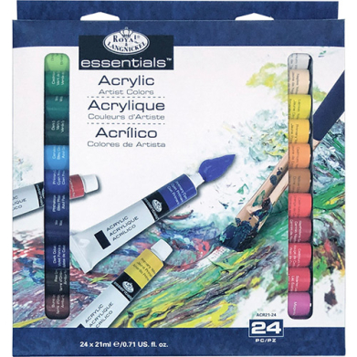 Royal Langnickel Essentials Acrylic Paints 0.71oz/21ml - (24 Pack)
