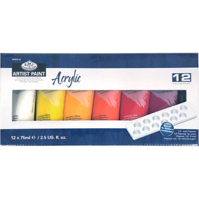 Royal Langnickel Essentials Acrylic Paints 2.5oz/75ml - (12 Pack)