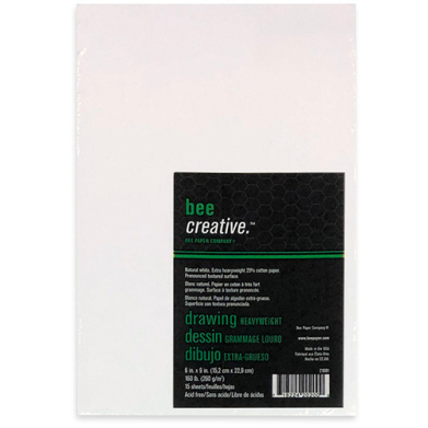 Bee Creative Heavyweight Draw Art Paper 6" x 9" - (15 Sheets, 160lb)