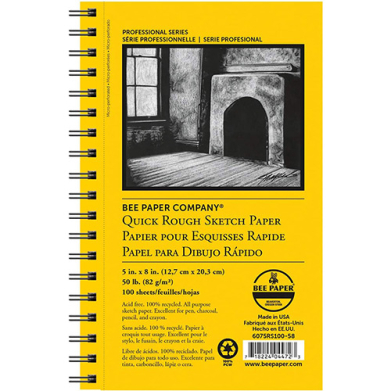 Bee Paper Quick Rough Sketch Pad 5" x 8" - (100 Sheets, 50lb)