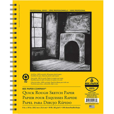 Bee Paper Quick Rough Sketch Pad 8" x 10" - (100 Sheets, 50lb)