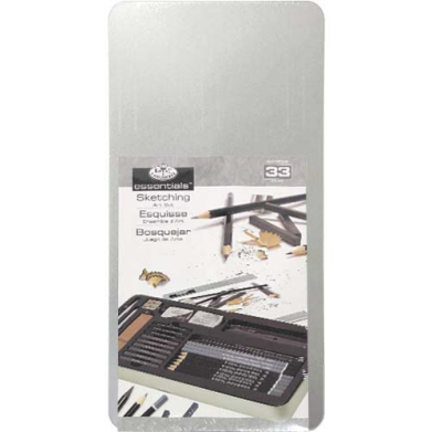 Royal Langnickel Large Essentials Tin Box Sketching Art Set - (33 Pieces) RSET-ART2408