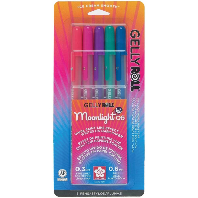 Sakura Gelly Roll Moonlight Pens - (5 Pack) 06 Fine Line, Dusk