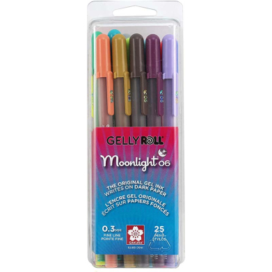 Sakura Gelly Roll Moonlight Pens Box Set - (25 Pack) 06 Fine Line