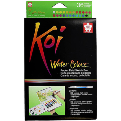 Sakura Koi Water Colors Pocket Field Sketch Box - (36 Colors)