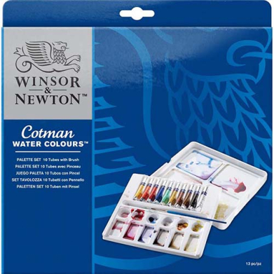 Winsor & Newton Cotman Water Colours Set  (10 Tubes) Palette Set