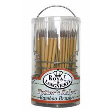 Royal Langnickel Bamboo Brush Caddy Classpack- 72 Natural Hair Brushes