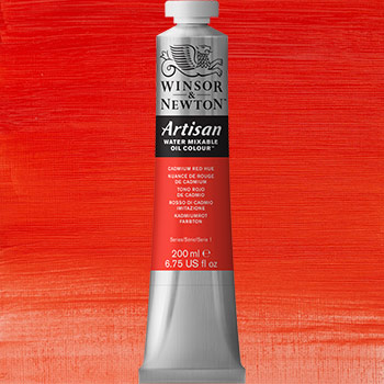 Winsor & Newton Artisan Water Mixable Oil Colour Paint - (6.75oz/200ml) Cadmium Red Hue