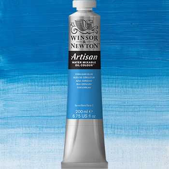 Winsor & Newton Artisan Water Mixable Oil Colour Paint - (6.75oz/200ml) Cerulean Blue