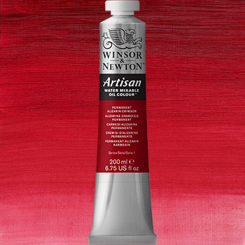 Winsor & Newton Artisan Water Mixable Oil Colour Paint - (6.75oz/200ml) Permanent Alizarin Crimson