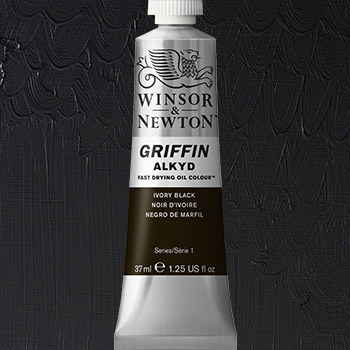 Winsor & Newton Griffin Alkyd Oil Paint - (1.25oz/37ml) Ivory Black