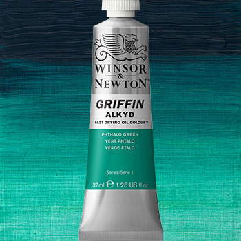Winsor & Newton Griffin Alkyd Oil Paint - (1.25oz/37ml) Phthalo Green