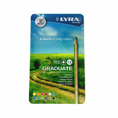 Lyra Graduate Colored Pencils Metal Box Set-12ct