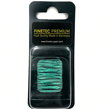 Finetec  Premium Artist Mica Flip-Flop Watercolor Pan refill- Green/Amethyst