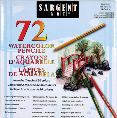 Sargent Watercolor Pencils-- (72 Pack)