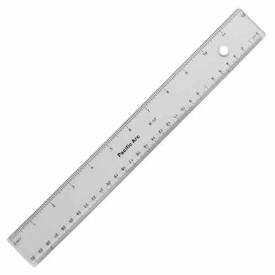 Pacific Arc 12" Clear Plastic Ruler