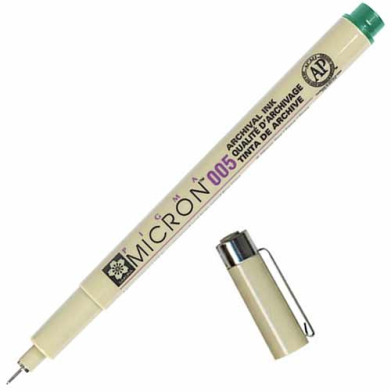 Sakura Pigma Micron Pen - Green, 005