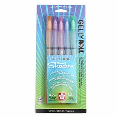 Sakura Gelly Roll Silver Shadow Assortement-5pc
