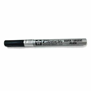 Sakura Pen-Touch Calligrapher Pen- Silver, 1.8