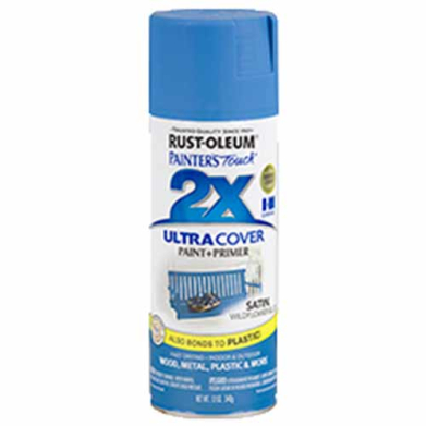 2x Ultra Cover 12oz Satin Spray- Wildflower Blue