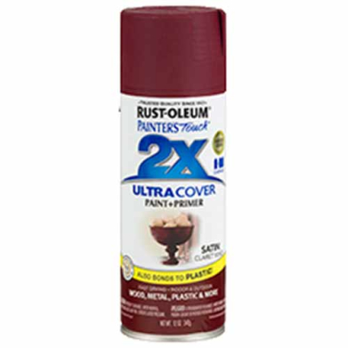 2x Ultra Cover 12oz Satin Spray- Claret Wine