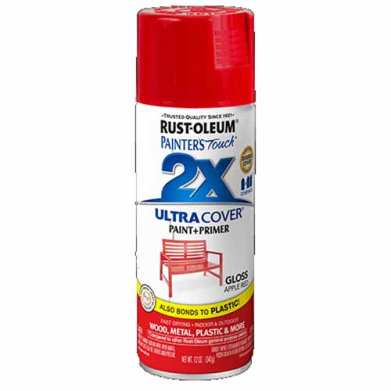2x Ultra Cover 12oz Gloss Spray- Apple Red